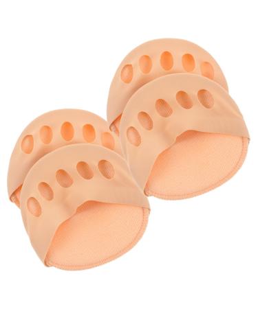 FOMIYES 2 Pairs High Heels Forefoot Pad Glue Nozzle Tips Heel Pads Breathable Socks Girl High Heels As Shown 9x8.5x0.5cm