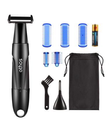 Othos Multi-Functional Electric Grooming Razor Kit for Men Body Trimmer, Nose, Ear, Eyebrow Trimmer with Precision Combs Wet and Dry use, Waterproof, AA Battery Operated (Included)