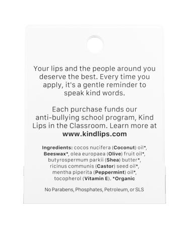 Kind Lips Mint Mint Extra Minty Organic Lip Balm Natural Moisturizing Lip Care 3 Pack Mint Mint 1 Count (Pack of 3) - Buy Online on GoSupps.com