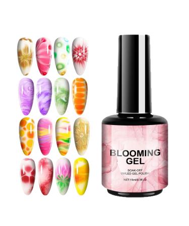 Huayeex Nail gel nail gel - 15ml UV LED bloom long-lasting watercolor nail gel for travel outdoors home business trip school