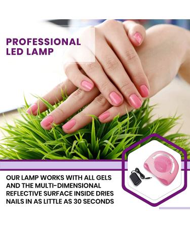 BELLANAILS Professional LED Gel Nail Lamp - 3X Faster Nail Polish Dryer for Home or Salon - 120W Curing Lamp with 4 Preset Times (Pink) - Buy Online on GoSupps.com