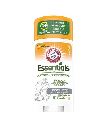 Arm & Hammer Essentials Unscented Deodorant with Natural Citrus Deodorizers - 2.5 oz - Buy Online on GoSupps.com