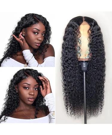 Deep Water Wave Curly Human Hair Wig - Natural Color Long Wig for Black Women - Buy Online on GoSupps.com