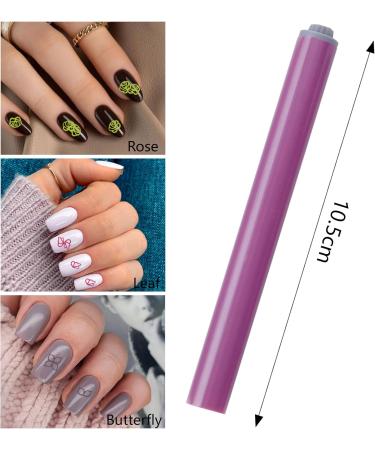 Nizerrd 6 Pcs Nail Art Stamp Pen Set Nail Tools Nail Art Pen with 6 Different Patterns Nail Stamp French Tip Nail Tool for Diy & Professional Use (pink one size) one size Pink - Buy Online on GoSupps.com