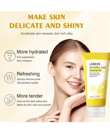 Lemon Exfoliating Gel Lemon Peeling Gel Vitamin C Face Scrub Soft your Skin & Remove Dead Skin Natural Face Scrub Exfoliator for Blackhead Mild Face Exfoliator Scrub for Radiant Skin Face & Body &Knee - Buy Online on GoSupps.com