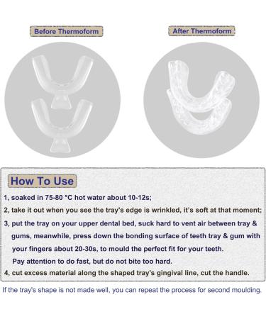 12PCS Dental Trays for Whitening Teeth Thin Thermoform Moldable Mouth Tray for Teeth Whitening Teeth Whitener Trays Kits Mouth Guard Care Oral Hygiene Tooth Tool - Buy Online on GoSupps.com