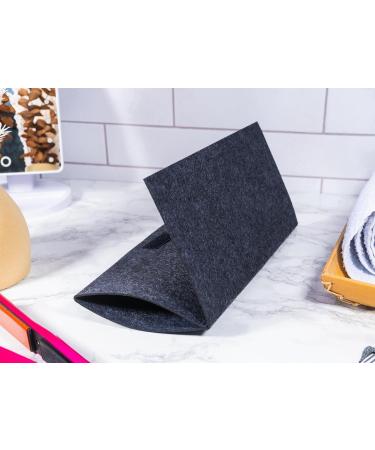 Glamza Hair Straightener Mat & Pouch - Made from Heat Resistant Safety Felt - Ideal for Home & Travel (Dark Grey) - Buy Online on GoSupps.com