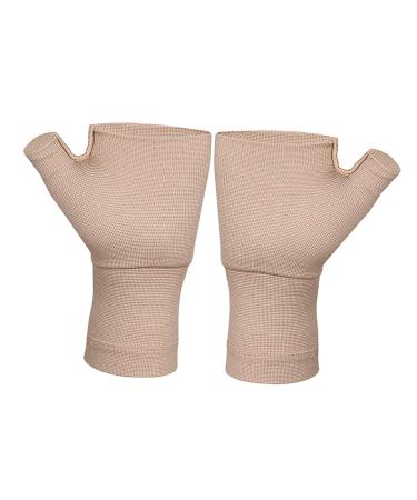 GLEAVI 3 Pairs Pressure Wrist Wrist Compression Gloves Infused Wrist Brace Hand Wrist Support Adjustable Wrist Protector Fingerless Gloves Thumb Sleeve Spandex 20%