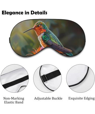 Hummingbird Funny Eye Mask | Soft Blindfold Cover & Adjustable Strap for Sleep & Travel - Buy Online on GoSupps.com
