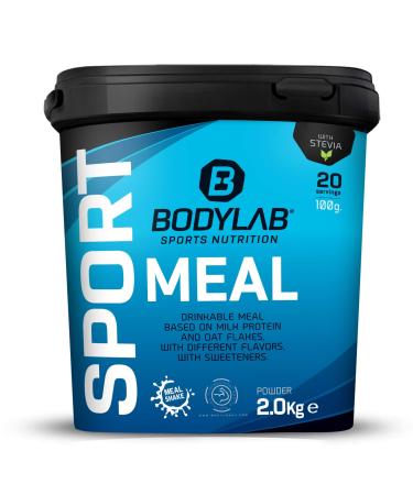 BODYLAB24 Sport Meal banana 2000g/30g protein made of milk protein per shake/more than 40g carbohydrates made of gluten-free oatmeal/ideal as a drinking meal for in between or meal replacement
