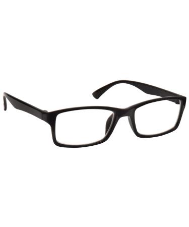The Reading Glasses Company Black Readers Designer Style Mens Womens R92-1 +3.50 +3.50 Magnification Black