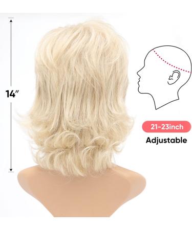Short Blonde #88 Mullet Wig for White Women - 12 Inch Layered Pixie Cut with Bangs - Buy Online on GoSupps.com