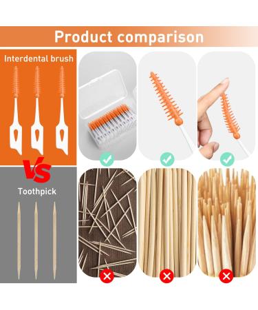Dual-Use Interdental Brushes & Silicone Tooth Floss Picks - 120 Pack - Buy Online on GoSupps.com
