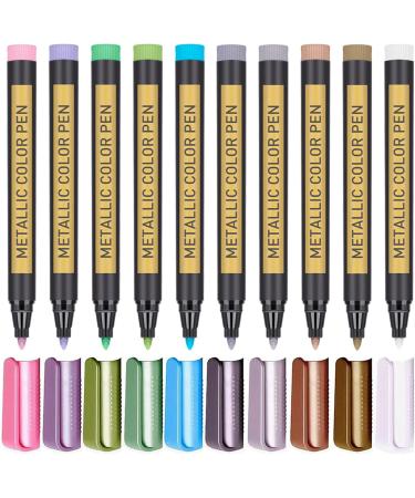JR.WHITE Metallic Paint Markers Pens - 10 Vibrant Colors for Rock Painting, Scrapbooking, and DIY Crafts - Buy Online on GoSupps.com