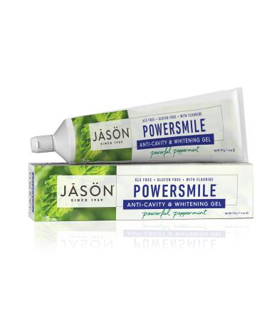 J S N Powersmile Anti-Cavity & Whitening Gel  Powerful Peppermint  6 Oz Power Smile