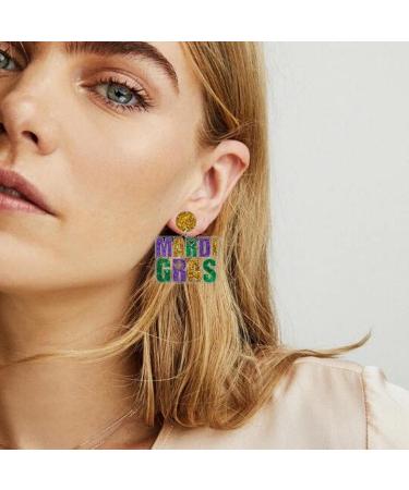 Feylie von Ohrringen - Creative Acrylic Festival Earrings | Unique Glitter Letter Dangle Earrings for Women | Perfect Carnival Gift - Buy Online on GoSupps.com