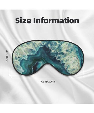 Bright Aqua Blue Print Soft Eye Mask - Ideal Sleep Mask for Women & Men - Comfortable Travel Sleeping Eye Mask - Buy Online on GoSupps.com