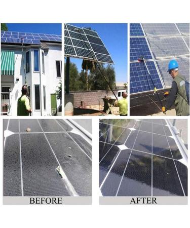photovoltaic cleaner Window Cleaning Pole Window Cleaning Water-Fed Pole 30Ft Extendable Telesbrush Squeegee Attachment Window Professional Washer Kit 55cm Brush Head 6M/21FT - Buy Online on GoSupps.com