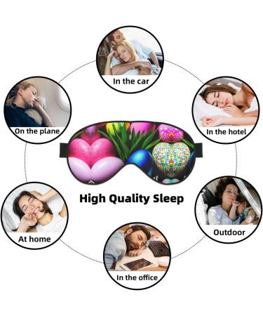 SSIMOO Colorful Easter Eggs Eye Mask | Double-Sided Soft Light Blocking for Better Sleep - Buy Online on GoSupps.com