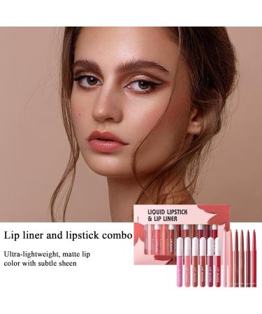  G n rique Lip Liner Combo Lipstick And Liner Matte Lip Plumping Long-Lasting Lipstick Set Liquid Lipstick Set Lip Liner Pen Defined Lips Set Lip Liner And Lipstick Plumping Lipstick Combo Matte Lip Lin - Buy Online on GoSupps.com