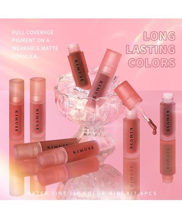 6 Colors Lip Glaze Stain Tint Set - Long Lasting Water Matte Lip Kit - Buy Online on GoSupps.com