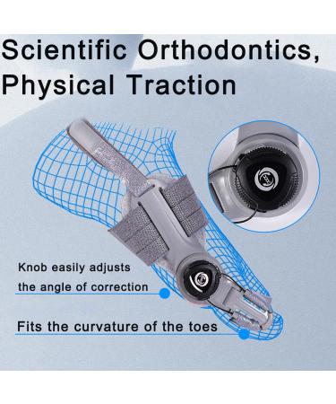 Bunion Corrector for Women & Men | Adjustable Bunion Splint with Soft Silicone Pad for Big Toe Relief - White Black Buckle - Buy Online on GoSupps.com