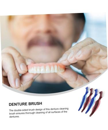 Tovinanna 4-Piece Prosthesis Toothbrush Set | Travel-Ready Cleaning Tools for Prosthetic Care - Buy Online on GoSupps.com