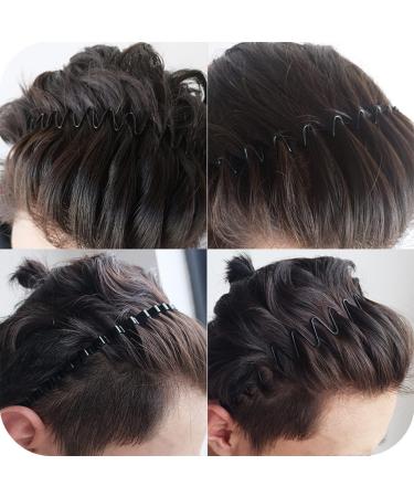 UCUNJIA 10 PCS Men's Hairbands - Elastic Black Metal & Unisex Plastic Hairbands for All Hairstyles - Buy Online on GoSupps.com