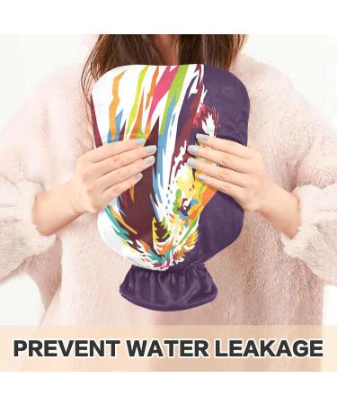 Hot Water Bottle with Cover - 1L Lion Design for Pain Relief | BPA-Free Hot & Cold Compress - Buy Online on GoSupps.com
