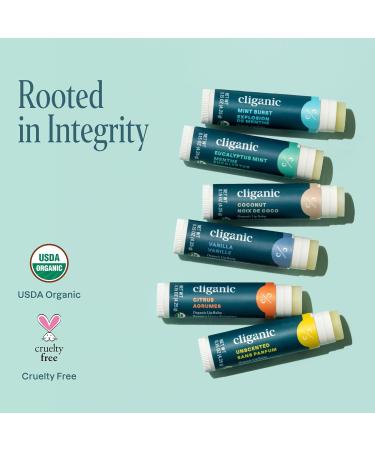 Cliganic Organic Lip Balm Set Bundle (Rainforest Fresh & Tropical Passion) - Buy Online on GoSupps.com