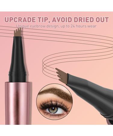 Microblading Eyebrow Pencil Kaluofan Microblading Eyebrow Pen Eyebrow Pencil Microblading Long-lasting Waterproof Creat Natural and Unique Makeup Look(Light Brown) - Buy Online on GoSupps.com