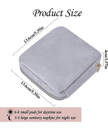 2 Pcs Sanitary Napkin Storage Bag - Period & Menstrual Pad Organizer for Teen Girls & Women - Pink & Blue - Buy Online on GoSupps.com