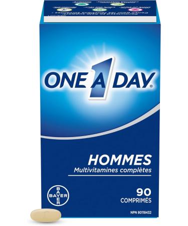 One A Day Multivitamin for Men - Daily Vitamins For Men - Men's Multivitamin With Vitamin A Vitamin C Vitamin D and Zinc for Immune Support Vitamin E B12 Magnesium Lycopene Calcium 90 tablets Nutritional Supplement - Buy Online on GoSupps.com