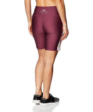 Under Armour Project Rock Women's High Rise Compression Shorts - Maroon/Pink (Size L) - Buy Online on GoSupps.com