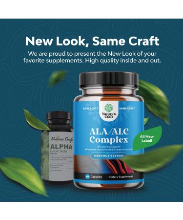 Alpha Lipoic Acid Supplement with Acetyl L-Carnitine - Boost Memory and Energy Levels - 60 Capsules - Buy Online on GoSupps.com