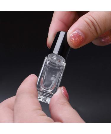 Jiklophg Empty 4Ml Refillable Clear Square Ball Perfume Glass Bottle Refillable Bottle With Black Cap - Buy Online on GoSupps.com