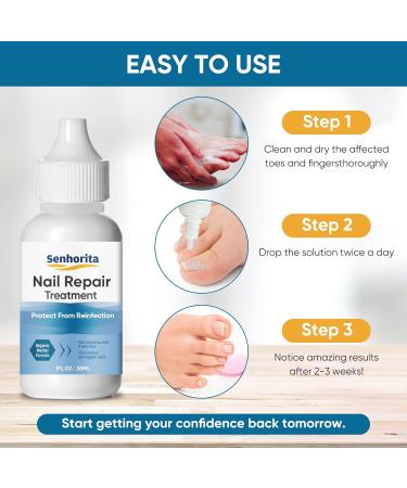 Extra Strength Nail Repair Drop for Toenail Fungus Treatment - Restores Appearance of Discolored Nails - Natural Herbal Extract - 1 Count - Buy Online on GoSupps.com
