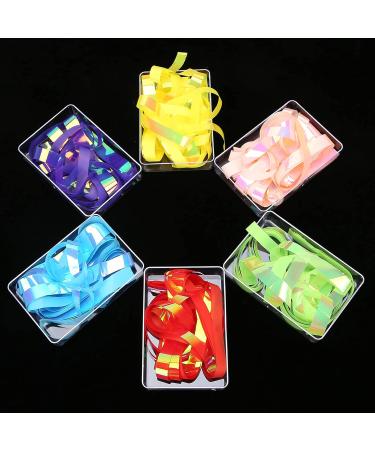 Nail ArtCellophane Paper Strip Reflector DIY Nail Art Decoration Colorful Nail Glass Foil 6 Boxes for Nail Salon for Household for Women for Girls - Buy Online on GoSupps.com