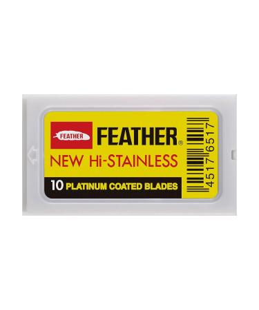 Feather Double Edge Safety Razor Blades - 10 Count (Pack of 1) - Buy Online on GoSupps.com