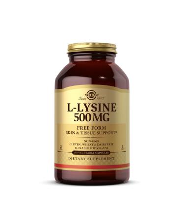 Solgar L-Lysine Free Form 500 mg 250 Vegetable Capsules