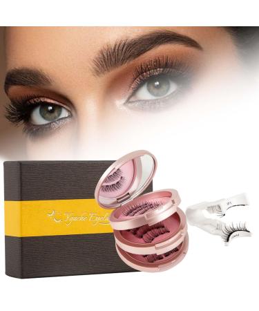 Magnetic Eyelashes Natural 8 Pairs 3d Magnetic Eyelashes Magnetic Magnet Natural Magnetized Lashes Waterproof Reusable Eyelash Generic Set Gift Box Thick