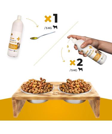 RF-Deer - Norwegian Salmon Oil for Dogs Cats and Horses 1 Liter - 1 piece - Omega-3 Fish Oil Health Joints Digestion - 2 in 1 Pump Bottle Dark Anti-Oxidation Flip Top - Buy Online on GoSupps.com