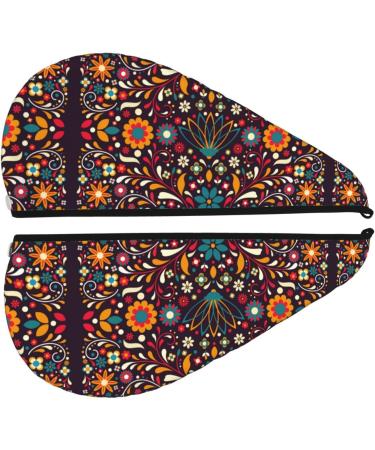 Shop Colorful Mexican Hair Towel Wrap - Quick Drying Towel Turban for Effortless Hair Care - Buy Online on GoSupps.com