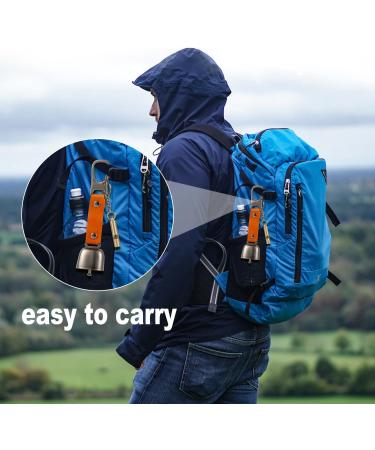 Bear Bell & Whistle - Leather Magnetic Silencer for Hiking Camping & Outdoor Safety | Loud Emergency Pipe - Buy Online on GoSupps.com