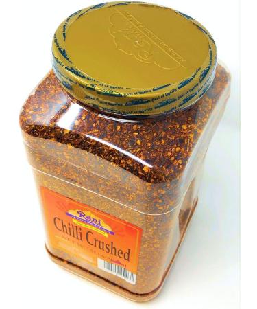 Rani Crushed Chilli (Pizza Type Cut) Indian Spice 80oz ( 5lbs) 2.27kg Bulk PET Jar All Natural | No Color Added | Gluten Friendly | Vegan | Non-GMO | No Salt or fillers Crushed Chilli (Jar) Net Wt. 80oz (5lbs) 2.27kg - Buy Online on GoSupps.com