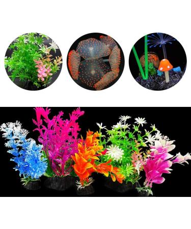 Buy Eqlef Artificial Aquarium Plants - 7 Piece Bright Coral & Aquatic Decorations for Stunning Aquariums - Buy Online on GoSupps.com