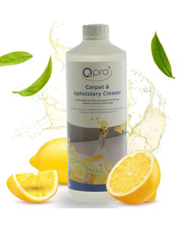 QPRO Carpet & Upholstery Cleaning Shampoo Solution 1.5L Bottle Lemon Scented For Carpet Washers