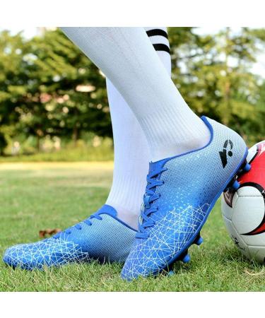 WELRUNG AG Sports Soccer Cleats Training Shoes - Non-Slip & Wear Resistant - Blue - Size 7 Women/6 Men - Buy Online on GoSupps.com