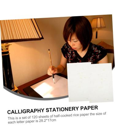 NUOBESTY 120pcs Rice Paper Letterhead Stationary Writing Paper Small Paper Flowers Chinese Style The Flowers - Buy Online on GoSupps.com