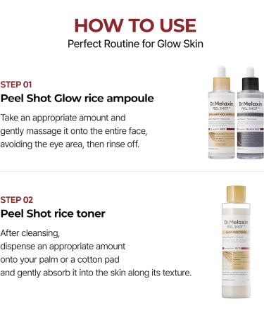 Dr.Melaxin Peel Shot Glow Rice Toner 200ml hydrated Skin Cleansing Skin Korean Skin Care - Buy Online on GoSupps.com